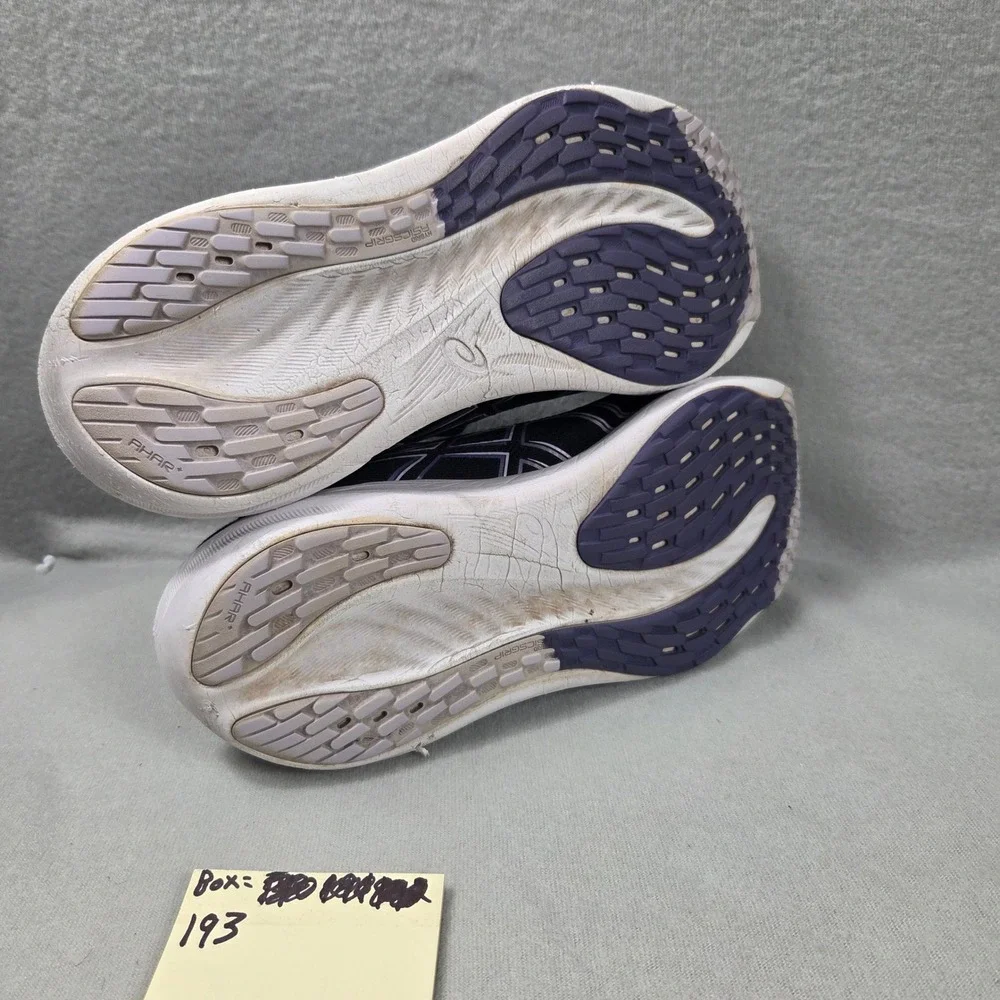 ASICS Gel-Nimbus 26 Womens Running Shoes Black Purple 1012B601 Size 7.5